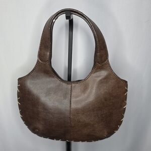 Elegant Brown Leather Handbag